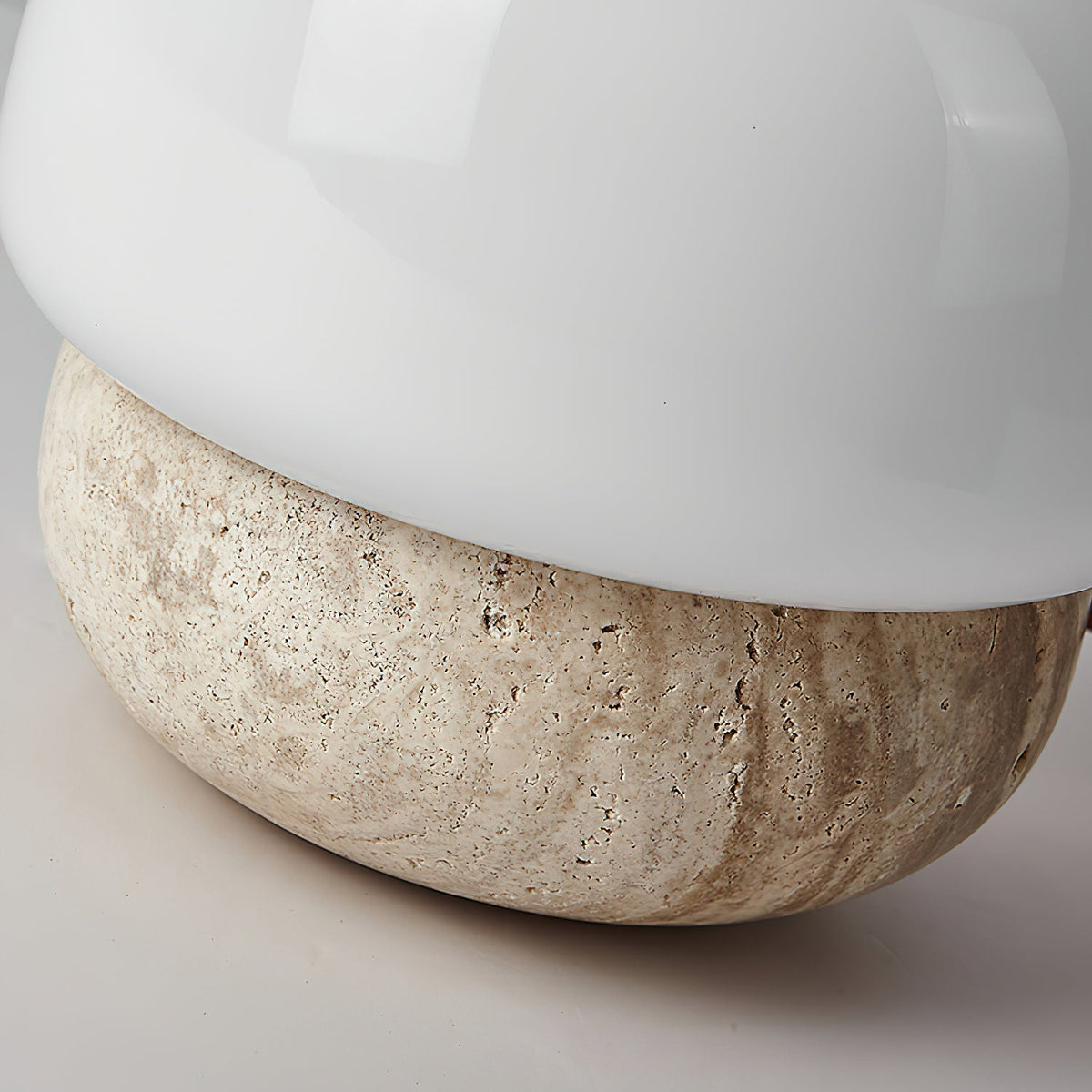 Eldoreth Dome Base travertino lampada da tavolo