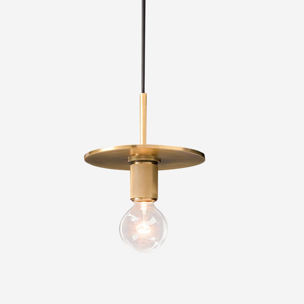 Lampada a sospensione in ottone, design minimalista per sala da pranzo o cucina in metallo
