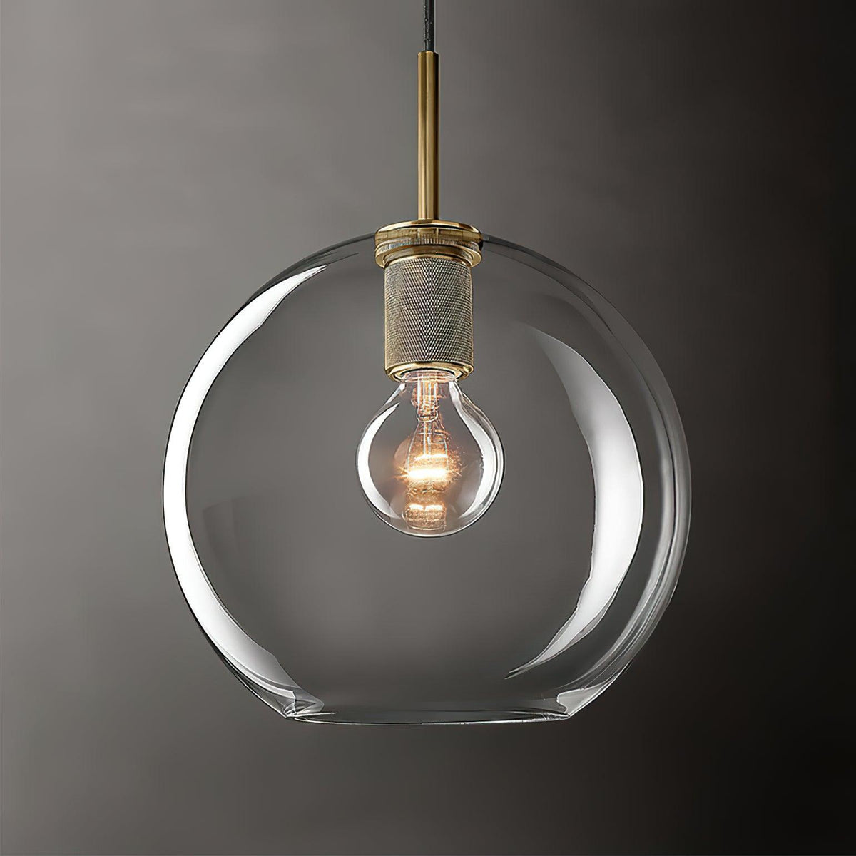 Lampada a sospensione in ottone, design minimalista per sala da pranzo o cucina in metallo