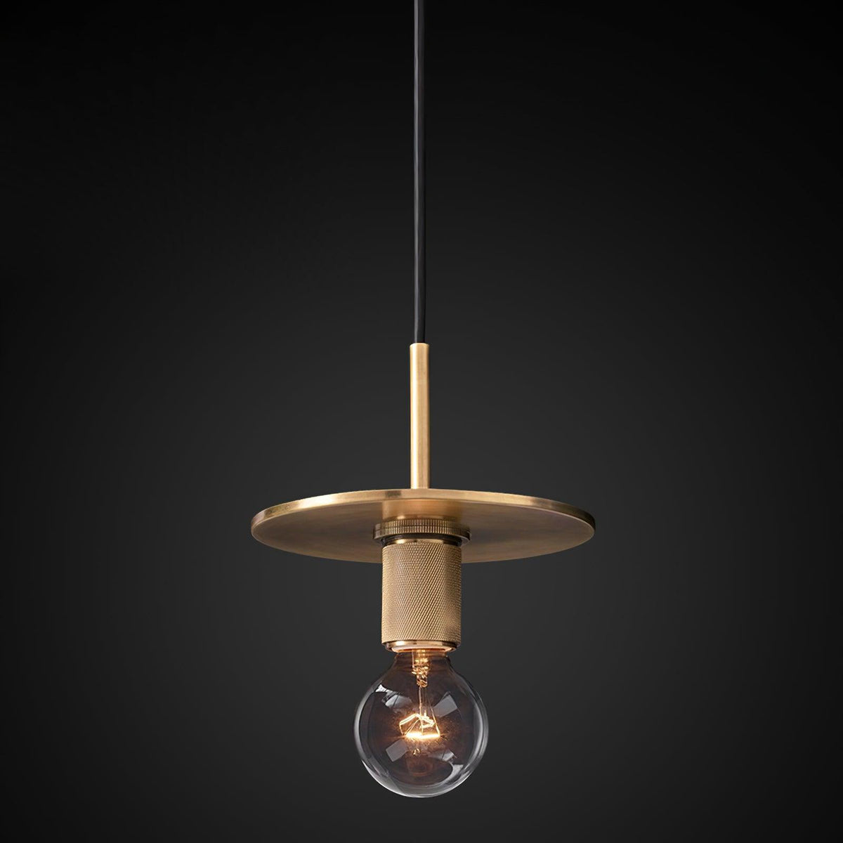 Lampada a sospensione in ottone, design minimalista per sala da pranzo o cucina in metallo