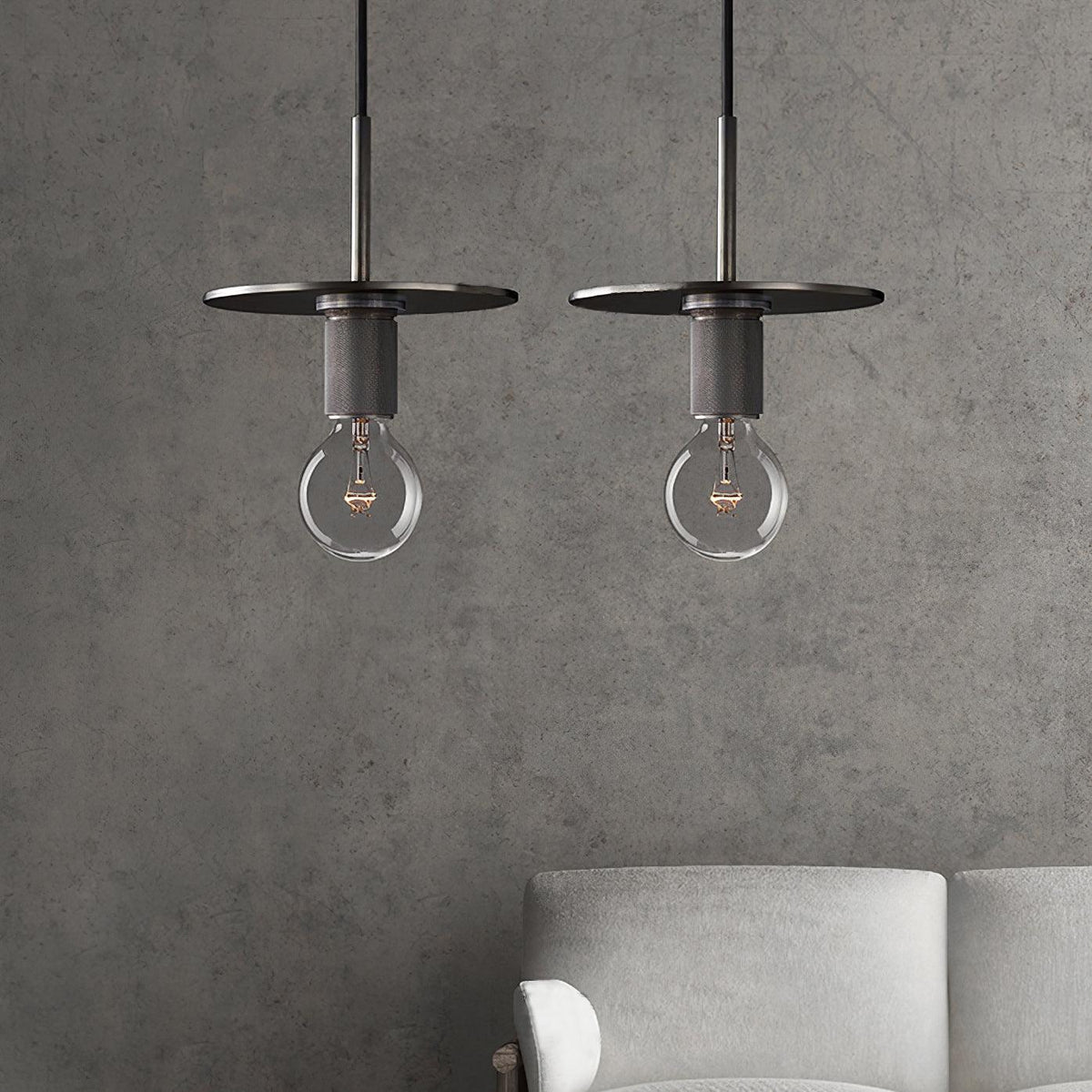 Lampada a sospensione in ottone, design minimalista per sala da pranzo o cucina in metallo