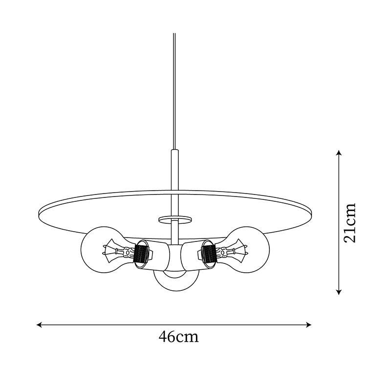 Lampada a sospensione in ottone, design minimalista per sala da pranzo o cucina in metallo