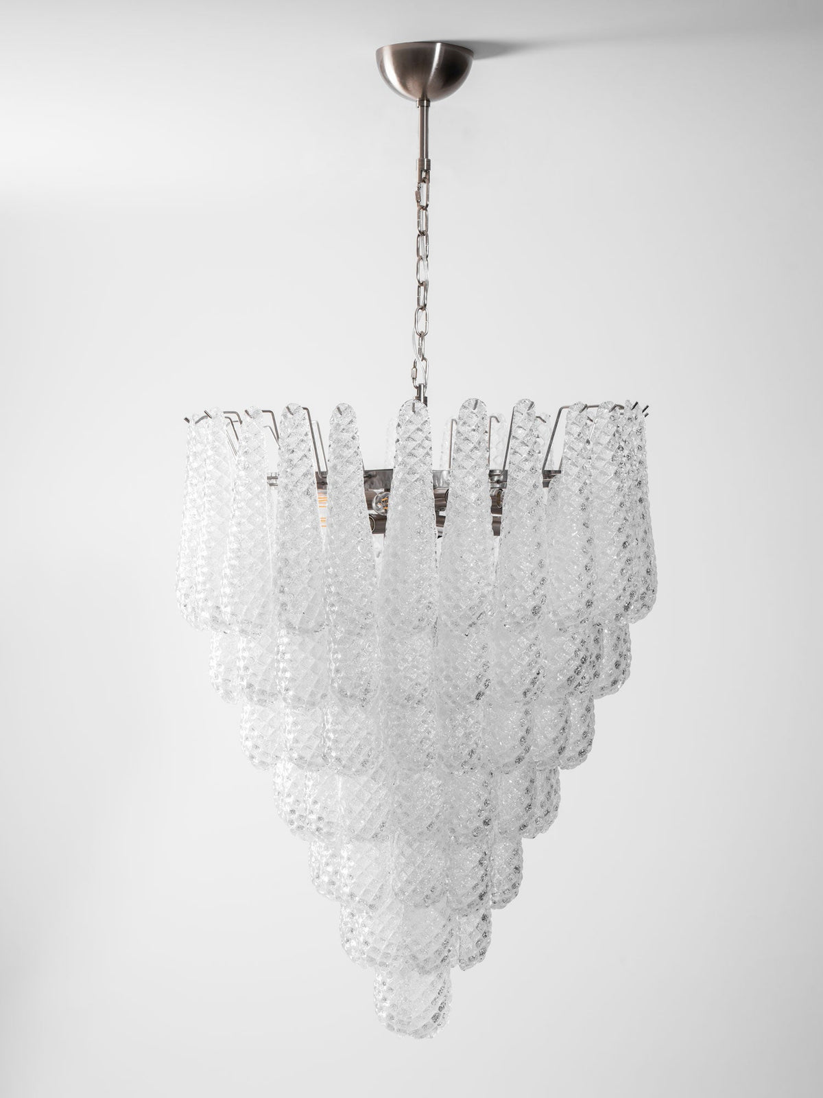 Lioralella lampadario Gocce Trasparenti vetro di Murano Cascata Diamante