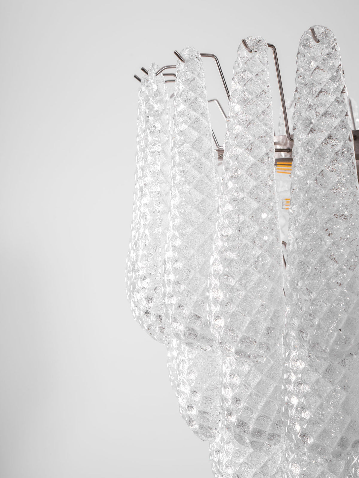 Lioralella lampadario Gocce Trasparenti vetro di Murano Cascata Diamante