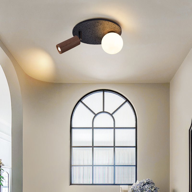 Qule lampada da soffitto flessibile in travertino nero