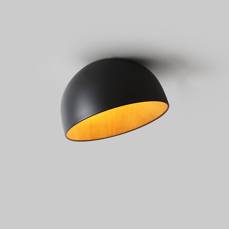 Coda lampada da soffitto a cupola in legno minimalista