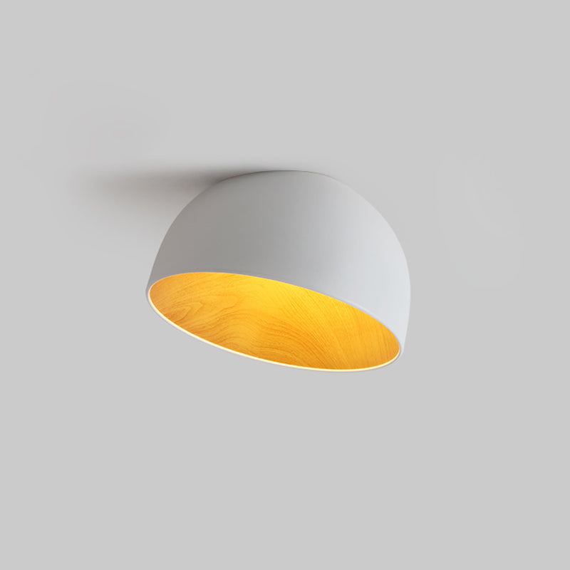 Coda lampada da soffitto a cupola in legno minimalista