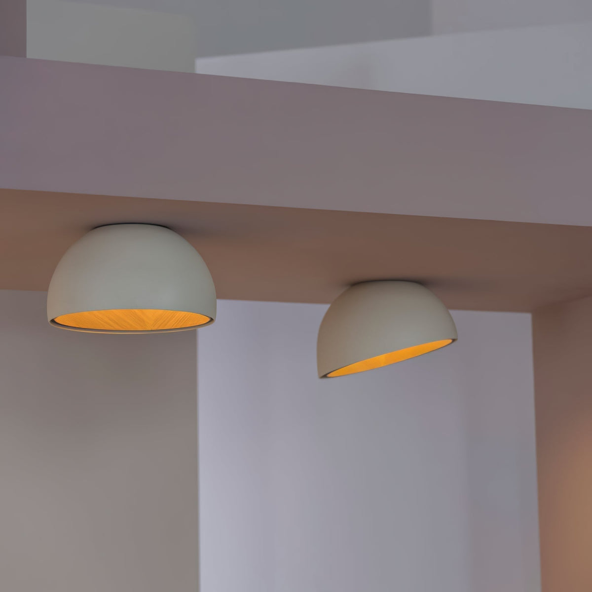 Coda lampada da soffitto a cupola in legno minimalista