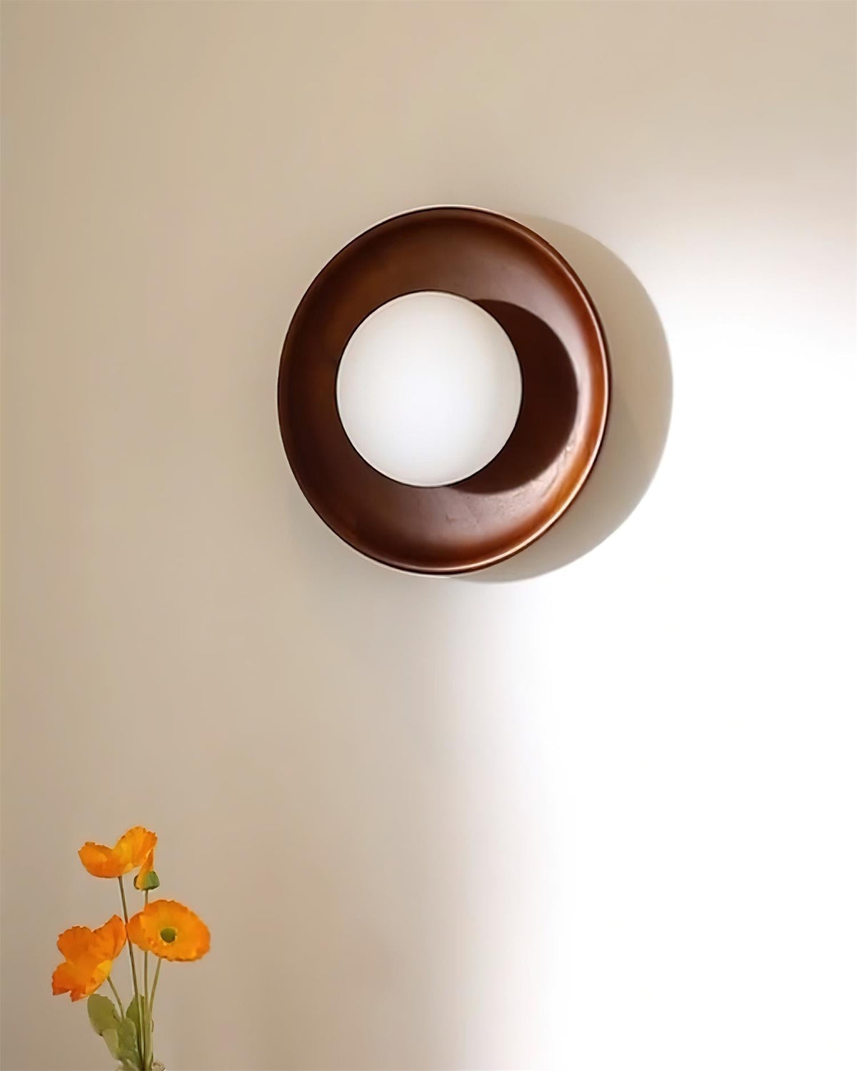 Runa lampada da parete in legno