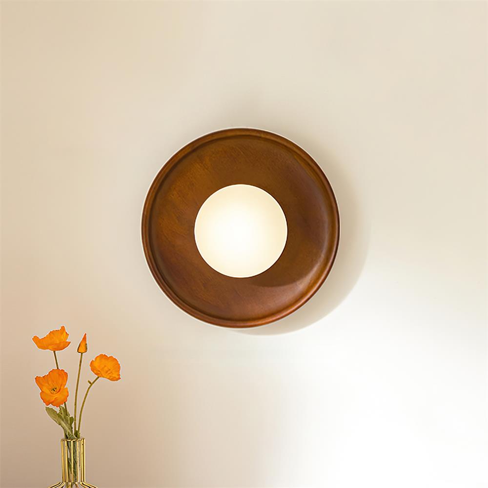 Runa lampada da parete in legno
