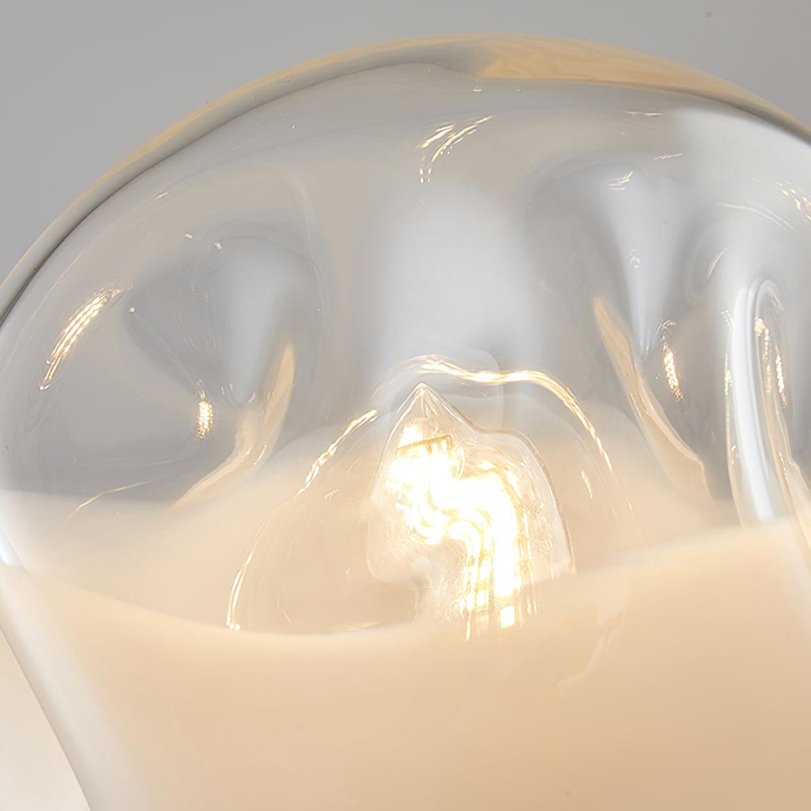 Aurea lampada da tavolo in vetro classico