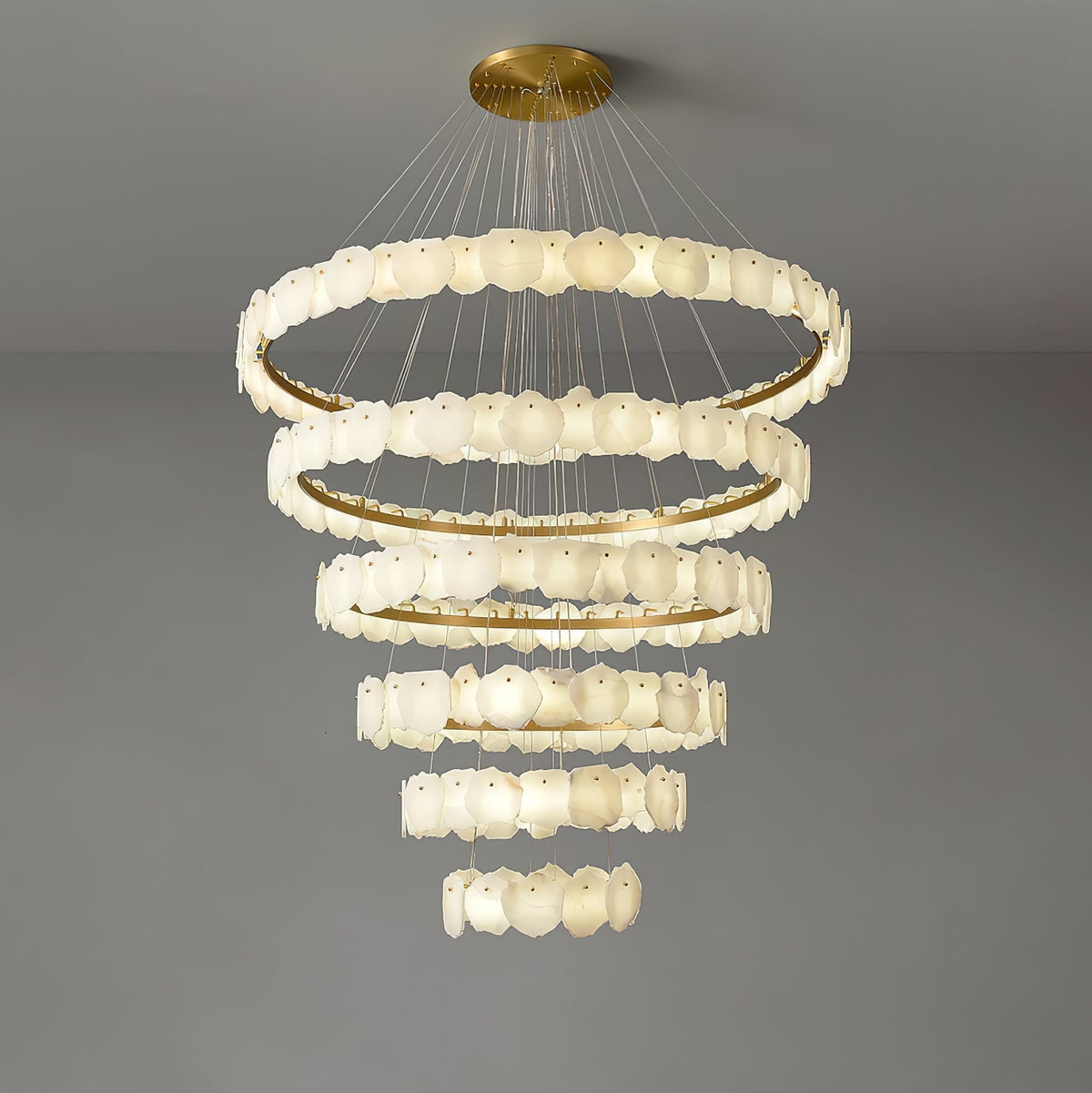 Albeine lampadario in alabastro di lusso
