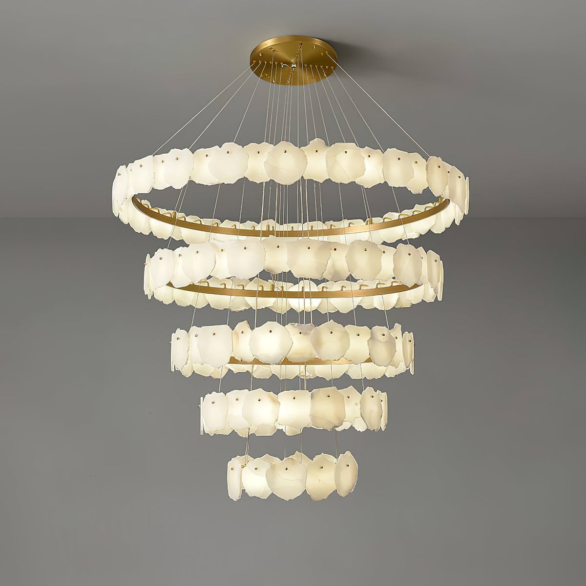 Albeine lampadario in alabastro di lusso