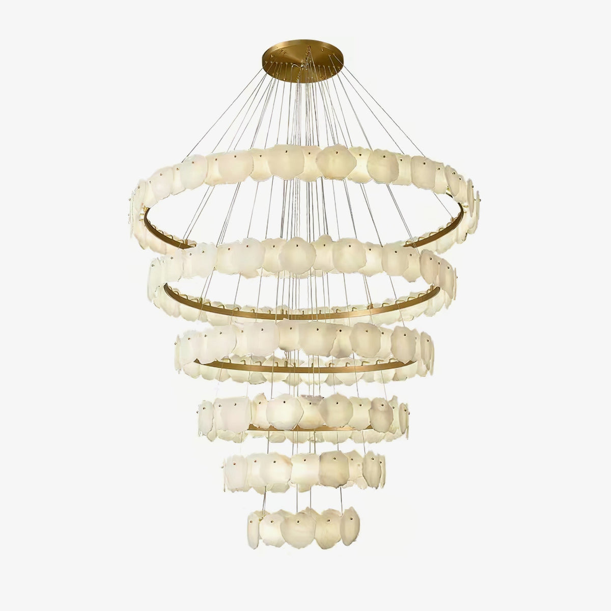 Albeine lampadario in alabastro di lusso