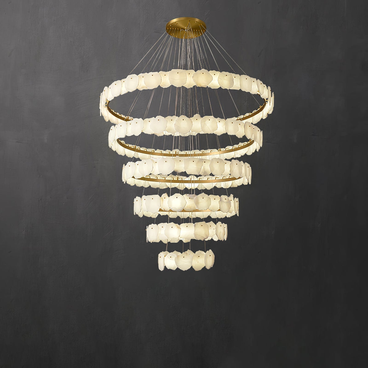 Albeine lampadario in alabastro di lusso