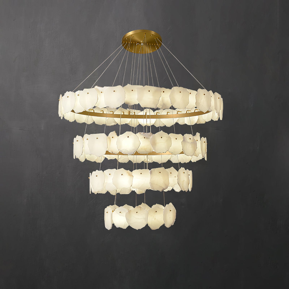 Albeine lampadario in alabastro di lusso