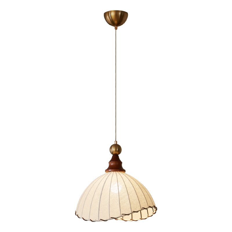 Earian lampada a sospensione elegante in legno e tessuto