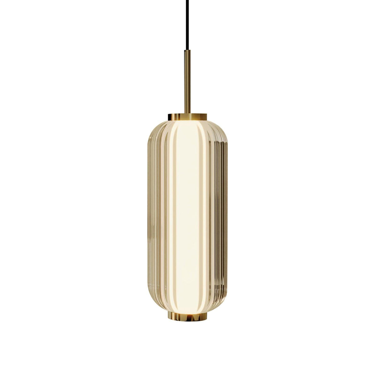 Cylindra lampada a sospensione in vetro moderna