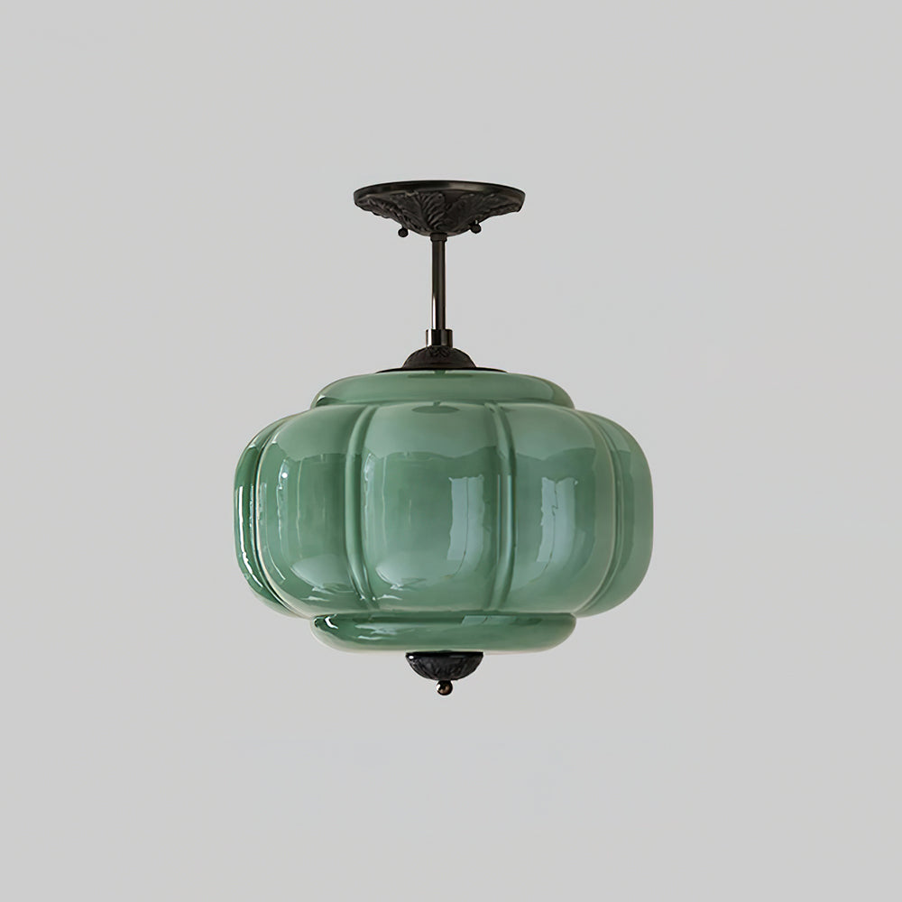 Eldio lampada da soffitto Verde in vetro / plafoniera