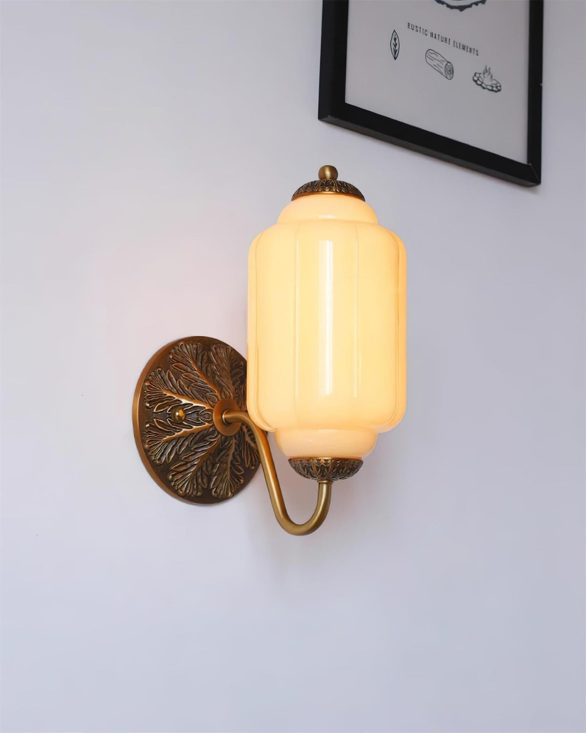 Melvane lampada da parete vintage in vetro Rosa