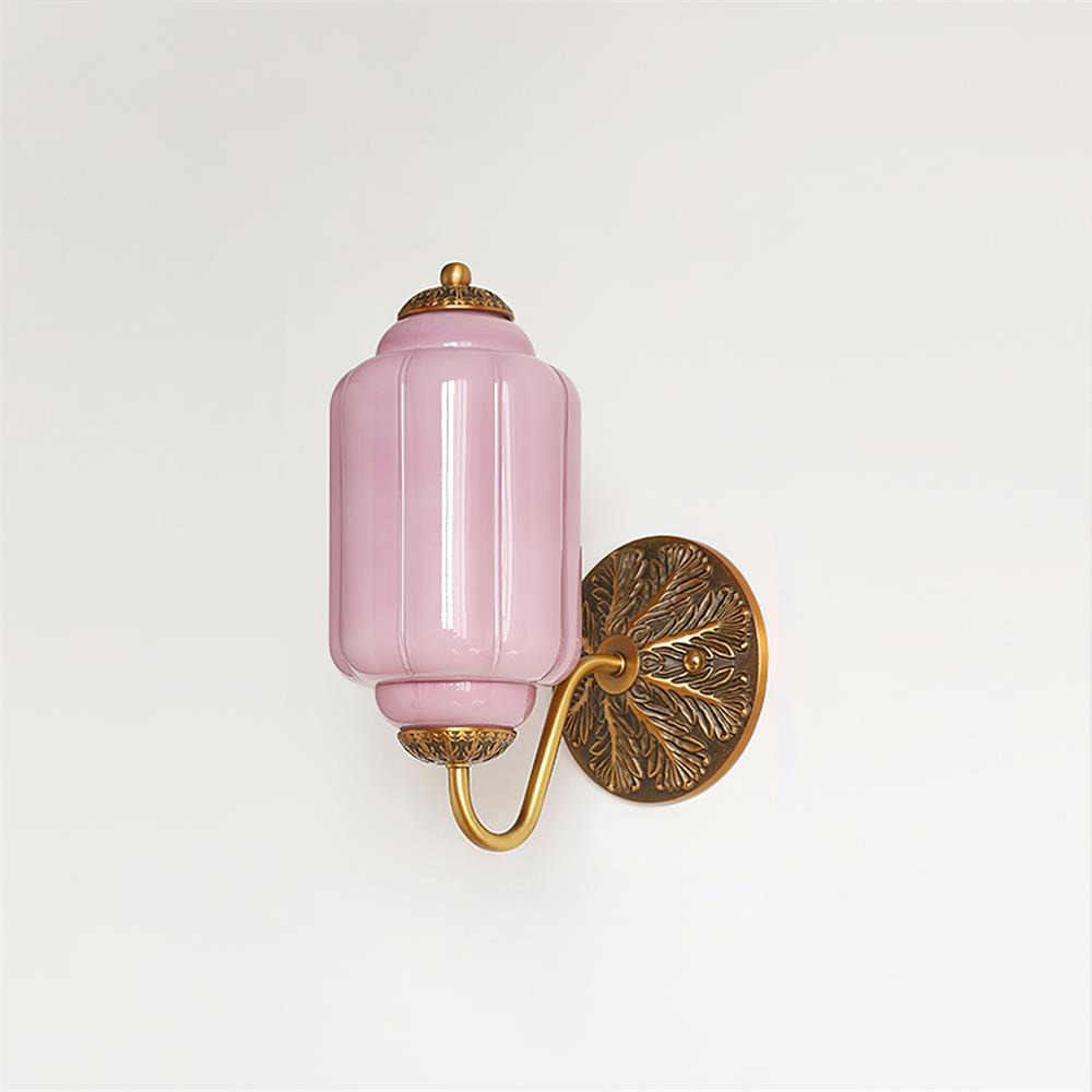 Melvane lampada da parete vintage in vetro Rosa