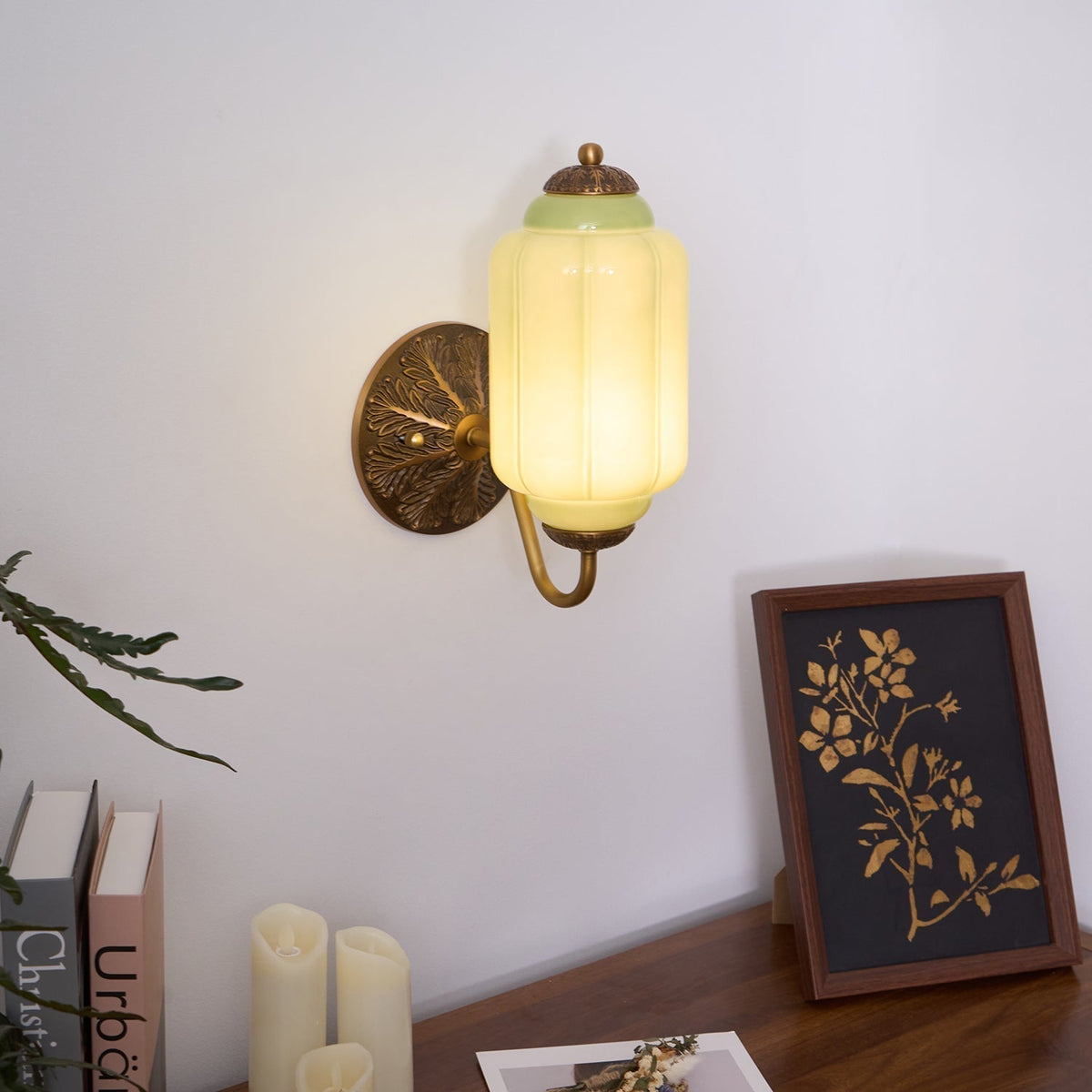 Melvane lampada da parete vintage in vetro Rosa