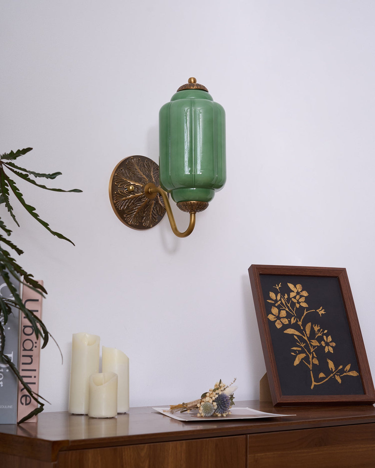 Melvane lampada da parete vintage in vetro Rosa