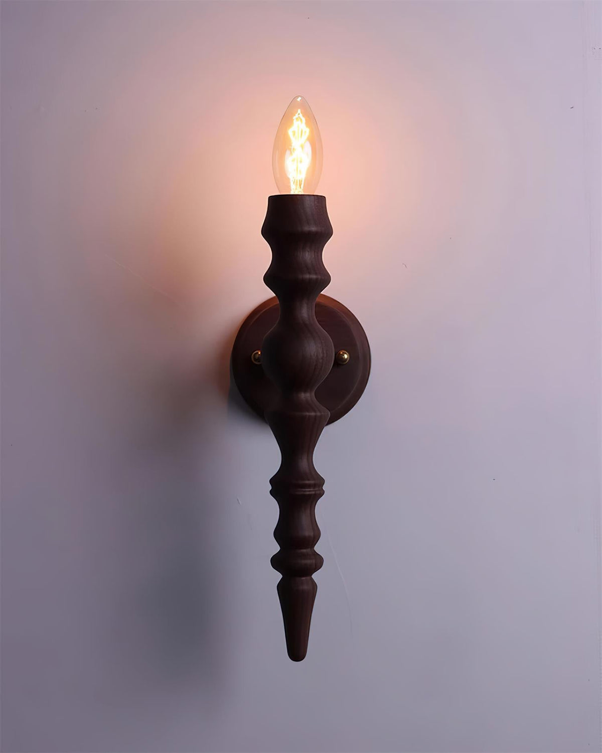Lampada da parete moderna vintage corpo in legno finiture multiple in legno