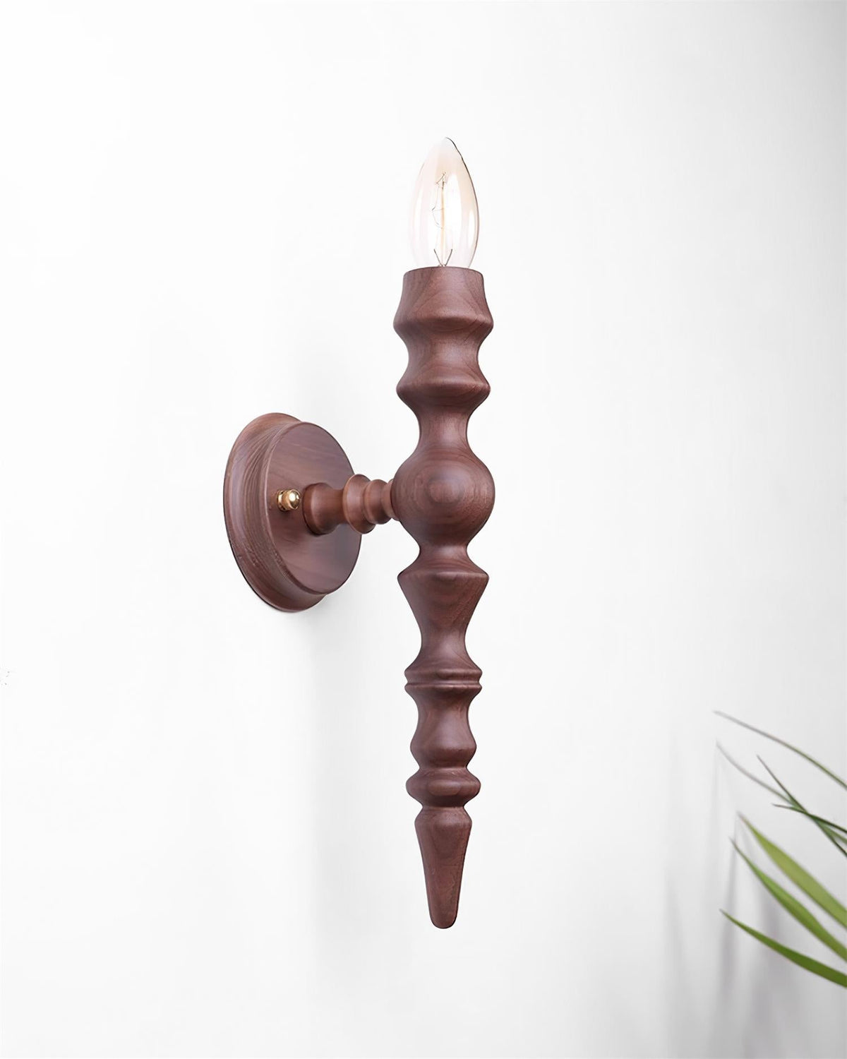 Lampada da parete moderna vintage corpo in legno finiture multiple in legno