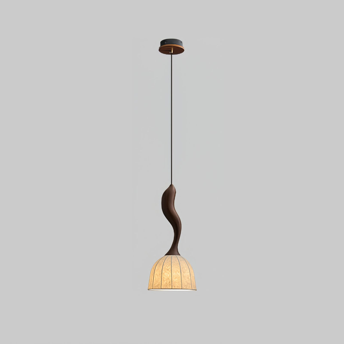 Colire Creativity lampada a sospensione in legno intrecciato