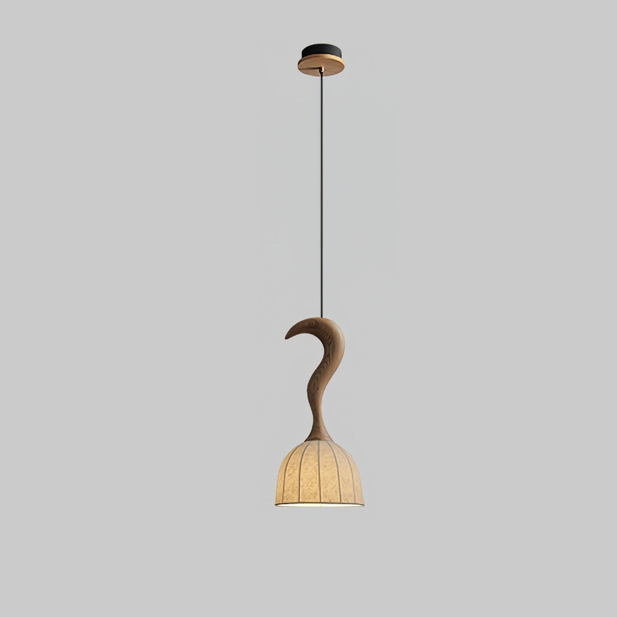 Colire Creativity lampada a sospensione in legno intrecciato