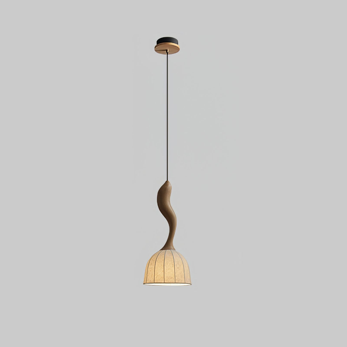 Colire Creativity lampada a sospensione in legno intrecciato