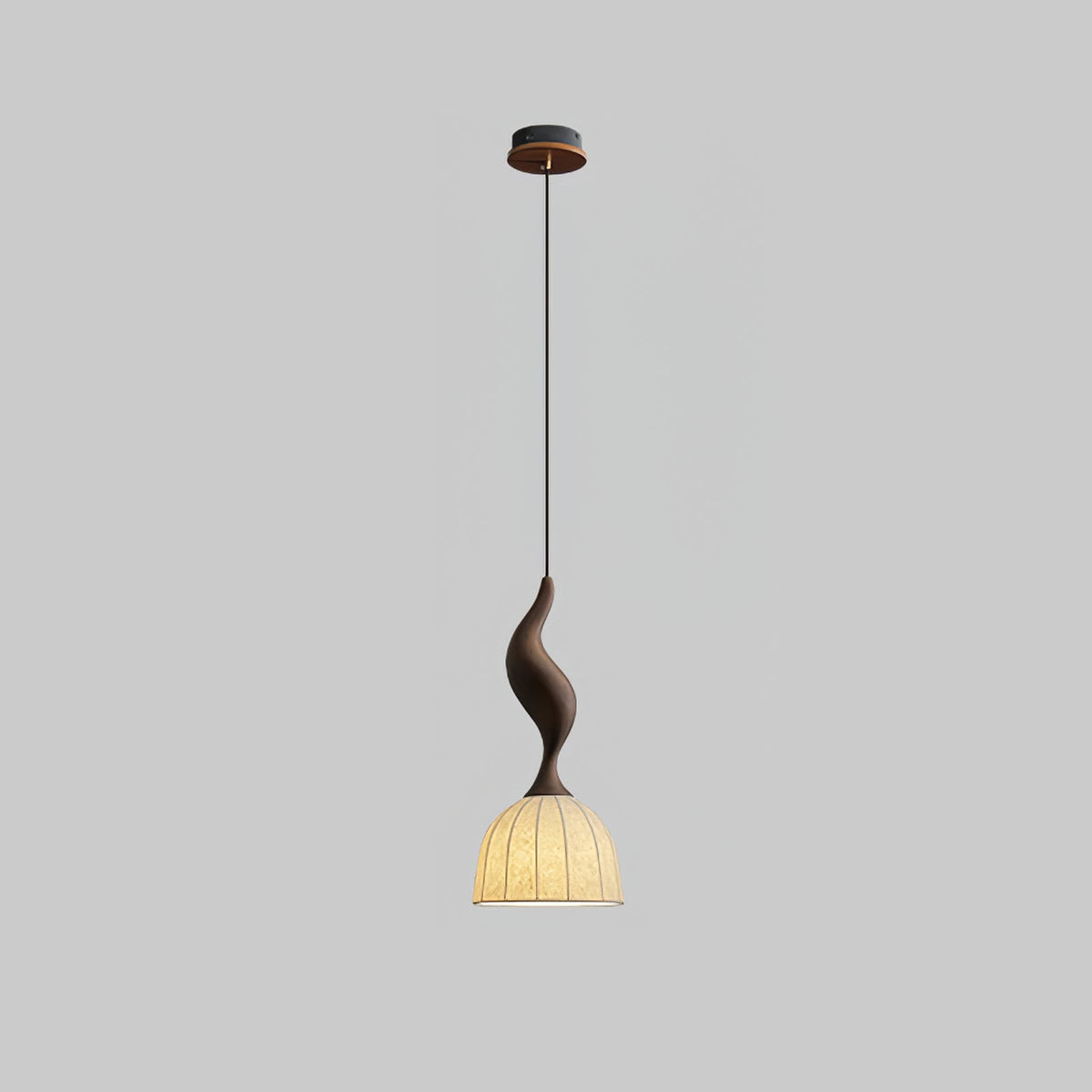 Colire Creativity lampada a sospensione in legno intrecciato