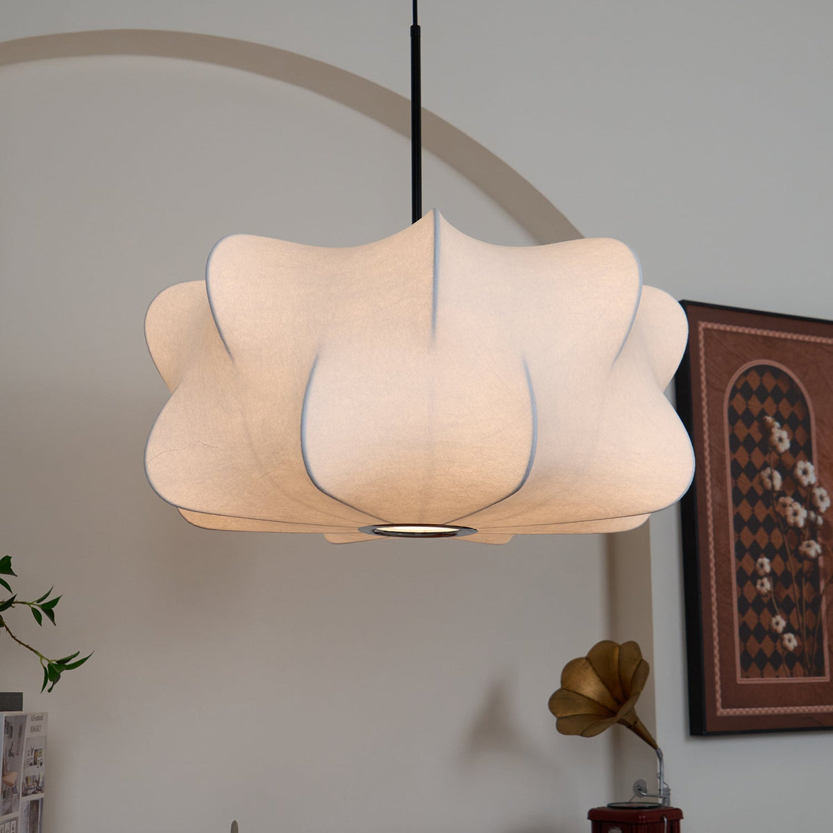 Bibi lampada a sospensione decorativa in seta nuvolosa