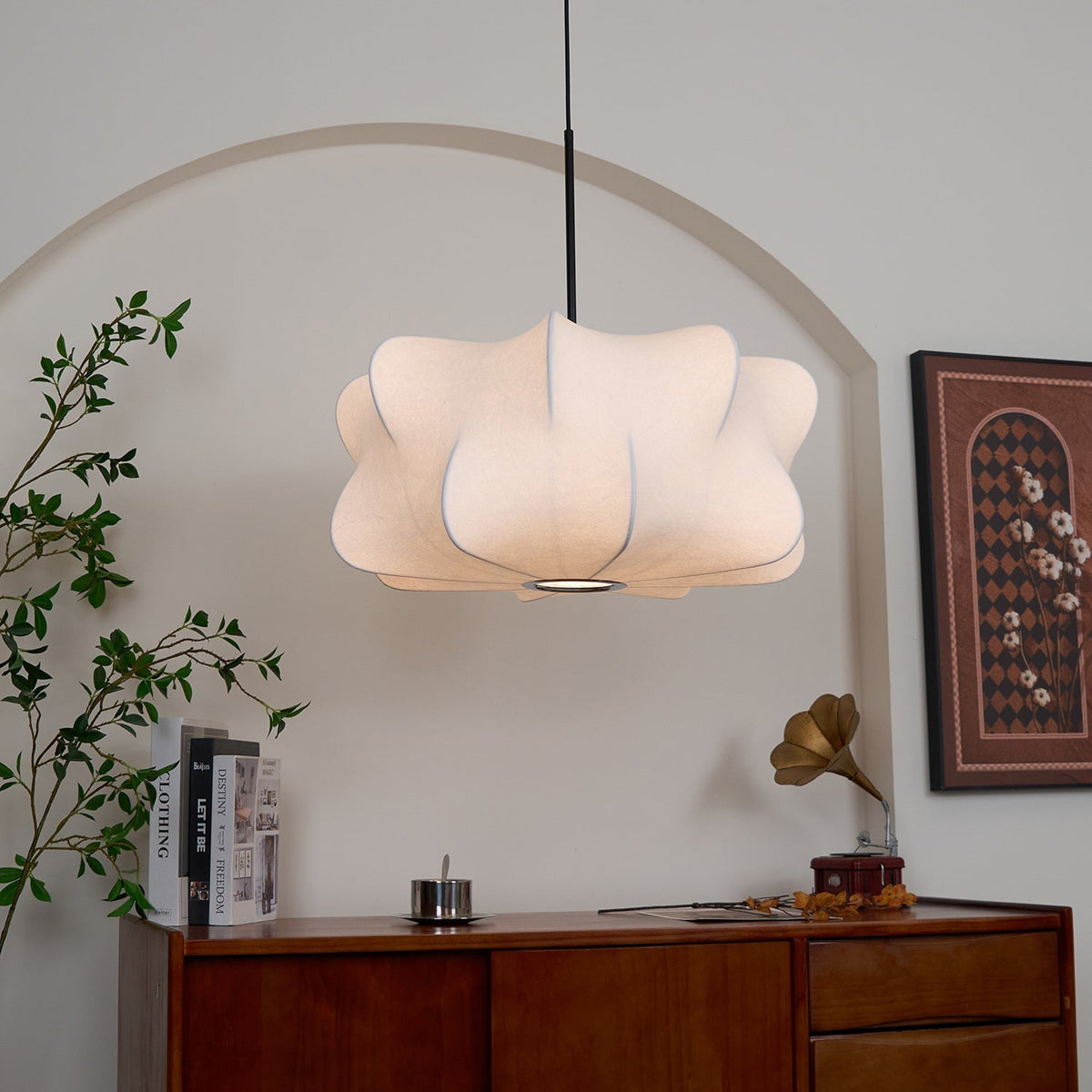 Bibi lampada a sospensione decorativa in seta nuvolosa