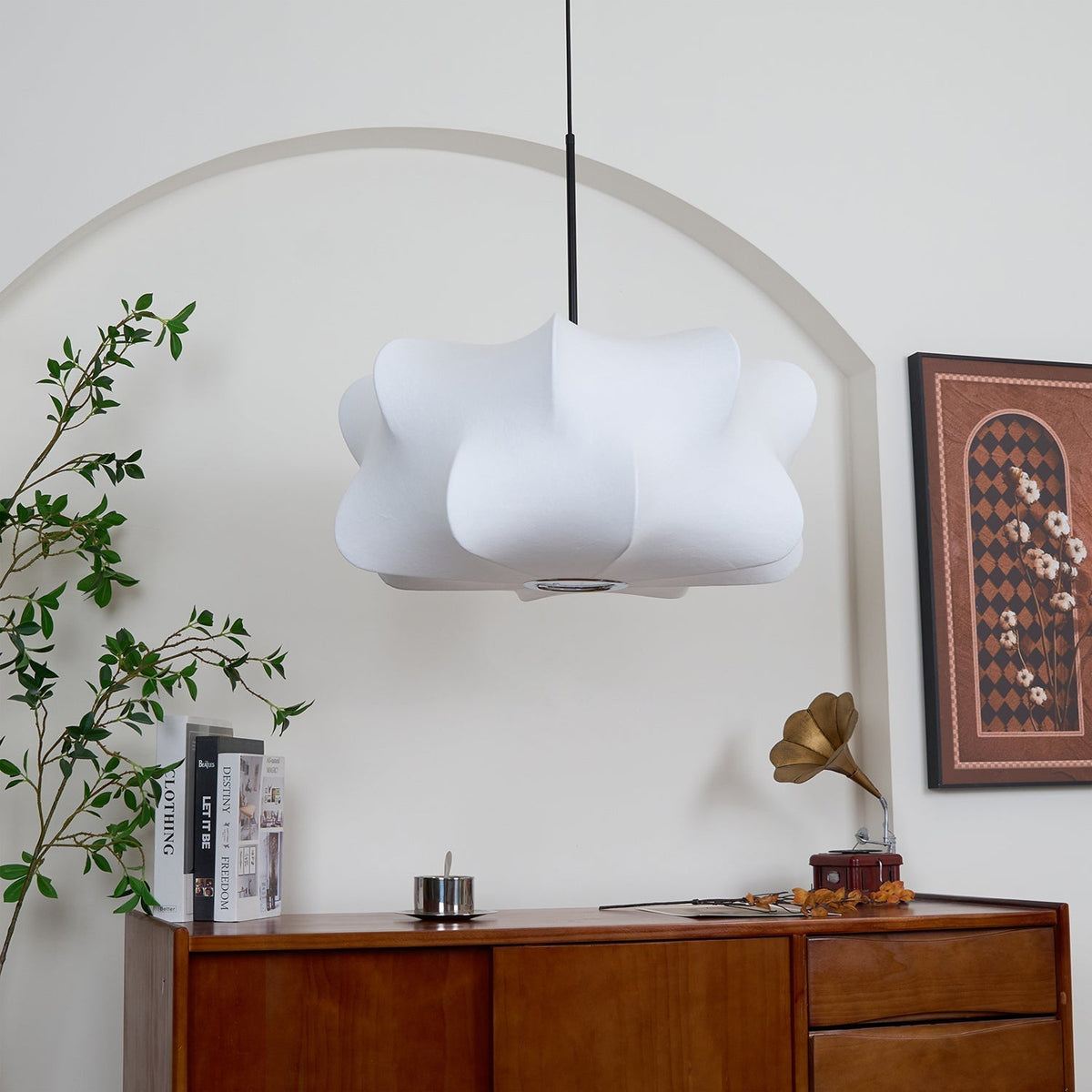 Bibi lampada a sospensione decorativa in seta nuvolosa