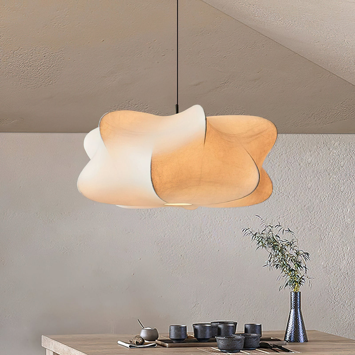 Bibi lampada a sospensione decorativa in seta nuvolosa