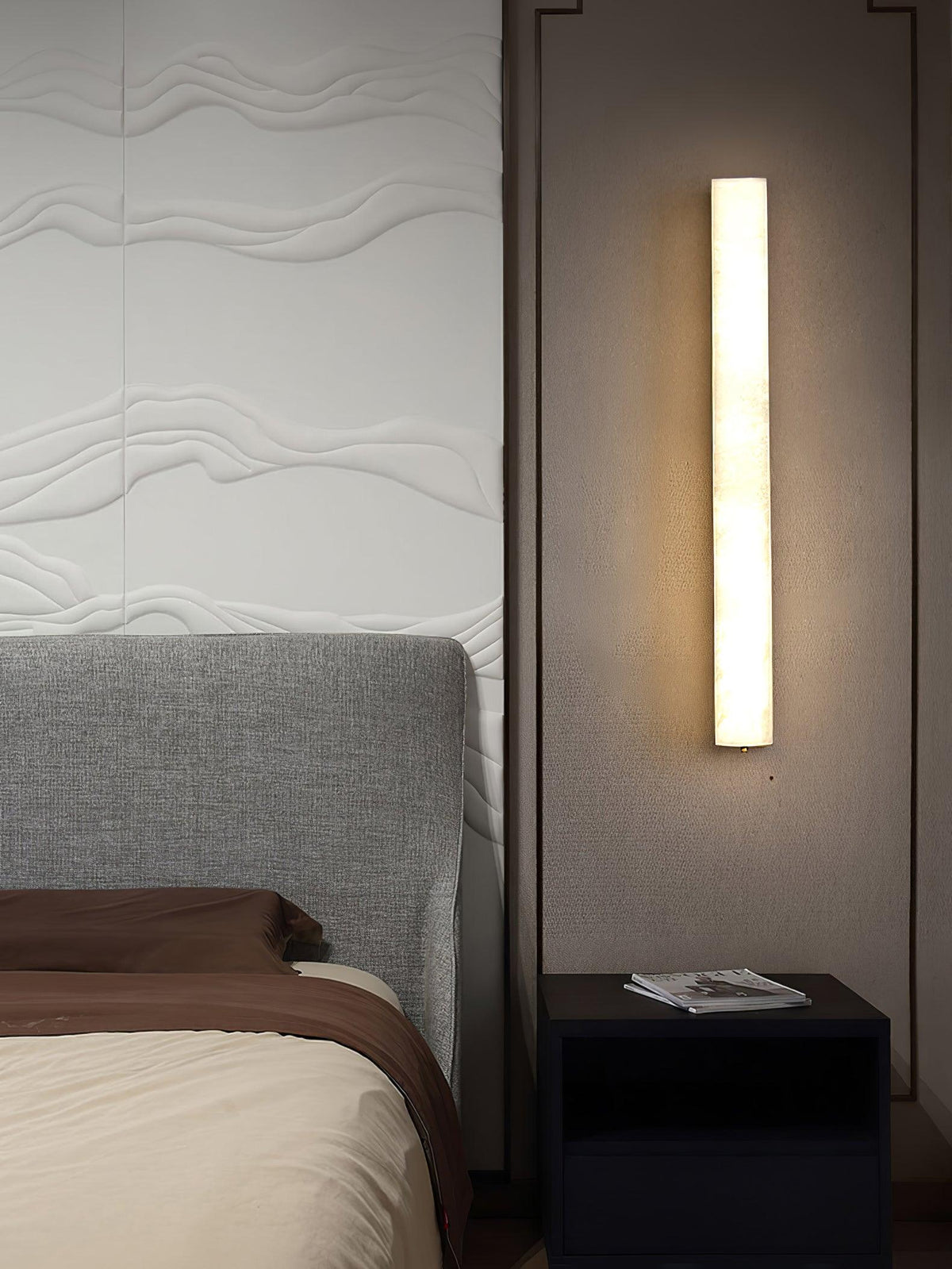 Nivearia lampada da parete minimalista in alabastro Rettangolare