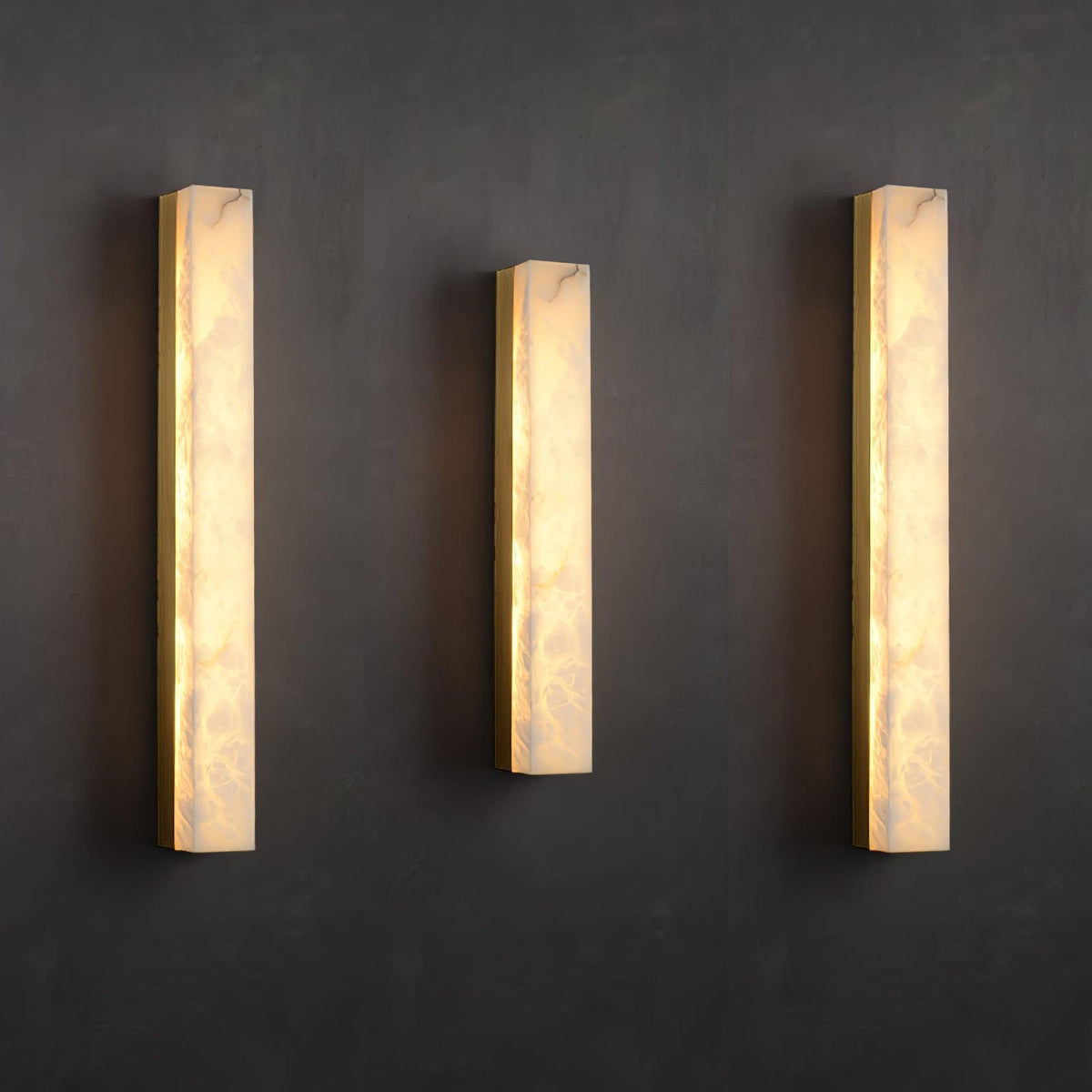 Nivearia lampada da parete minimalista in alabastro Rettangolare