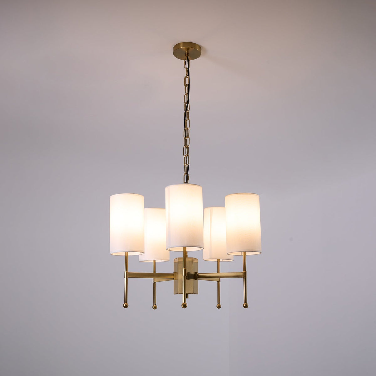 Ulcarisra lampadario in ottone e tessuto vintage Tradizionale