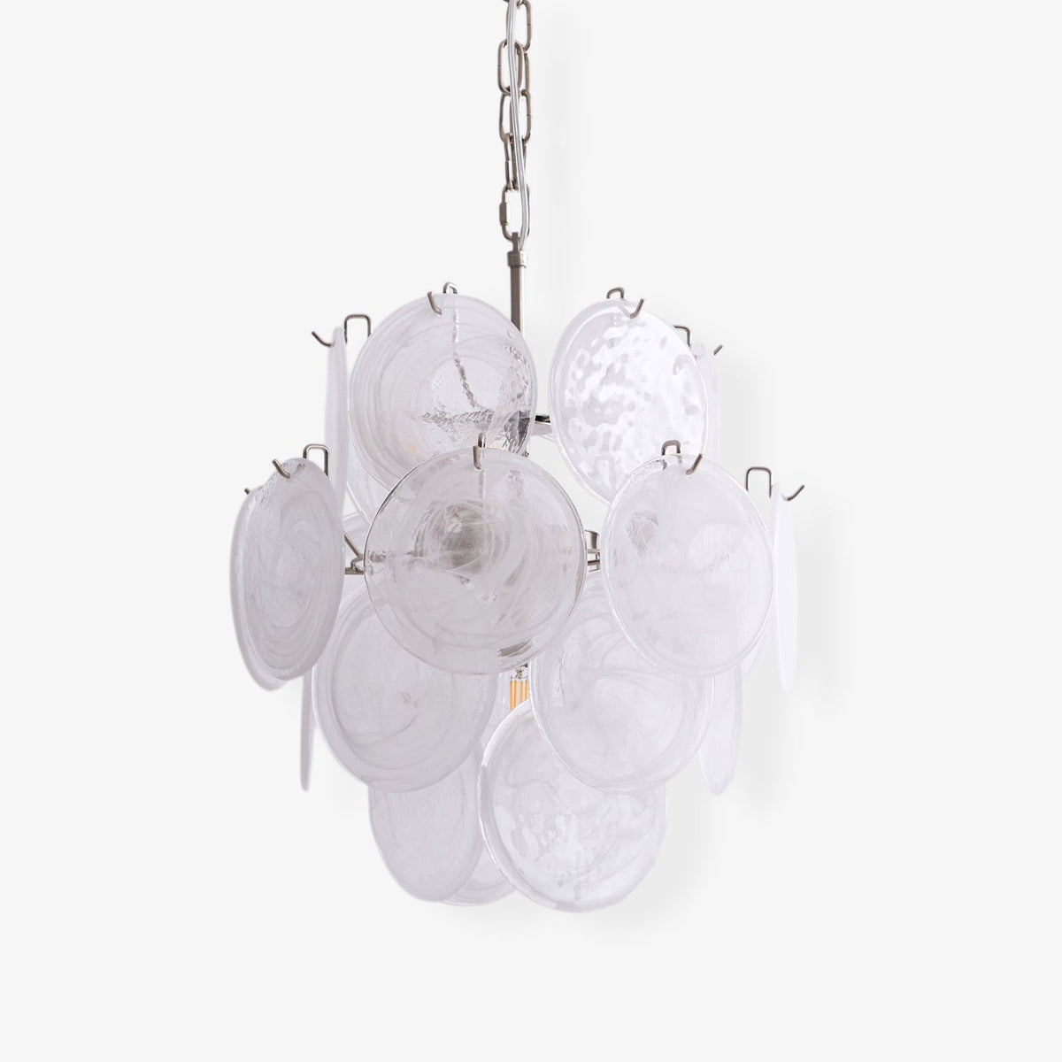 Lioruora lampadario in vetro Murano Apricot a Dischi Stratificati Artistici