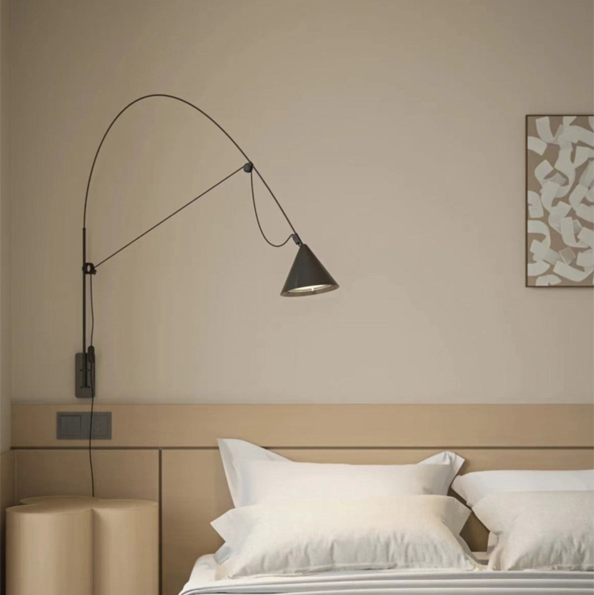 Noraette lampada da parete Arco Cono minimalista