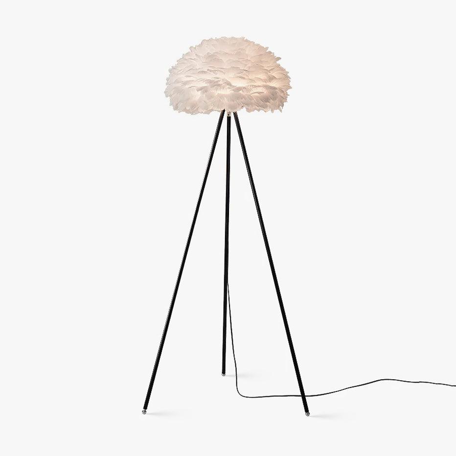 Ivthaar lampada da terra con Piume Organiche