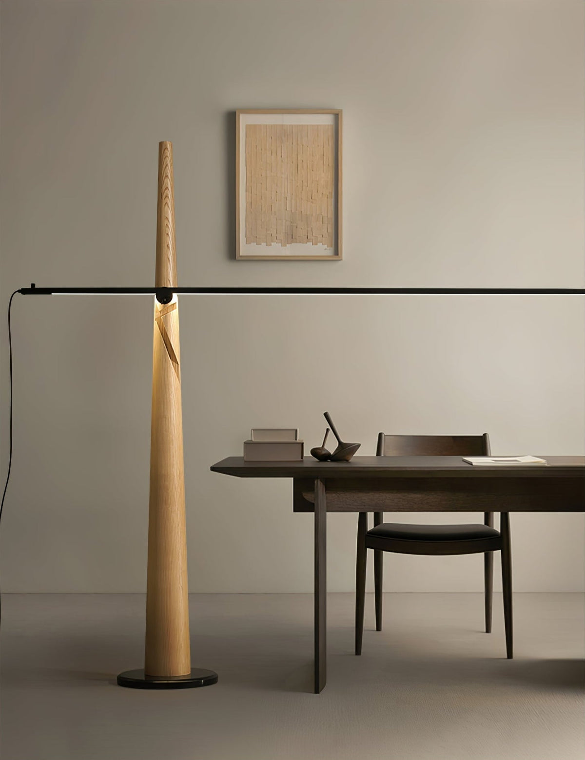 Ovelila lampada da terra minimalista in legno