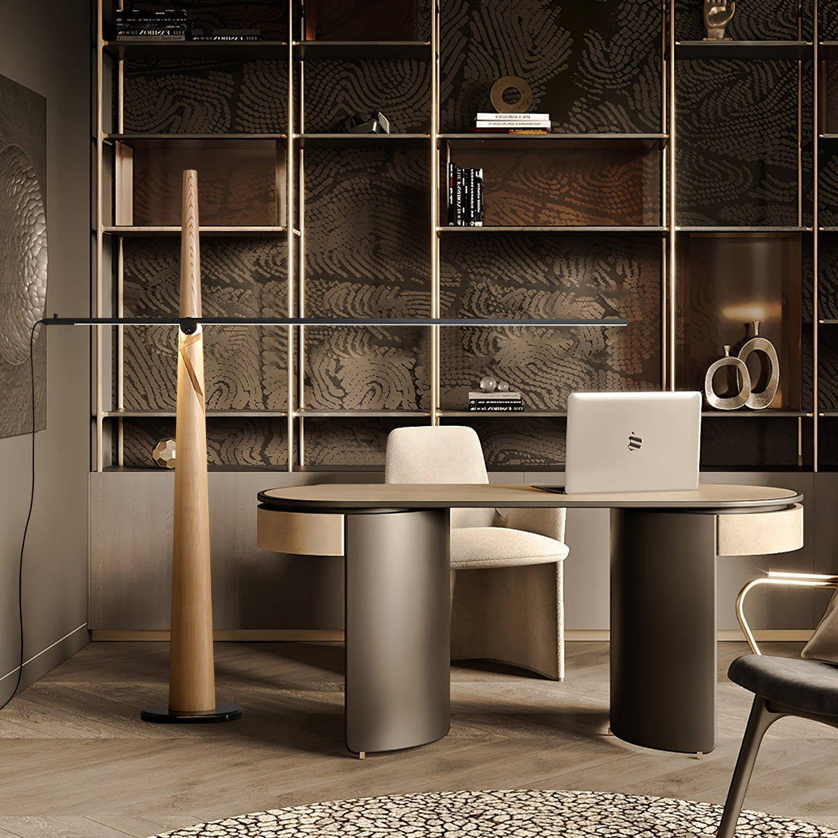 Ovelila lampada da terra minimalista in legno
