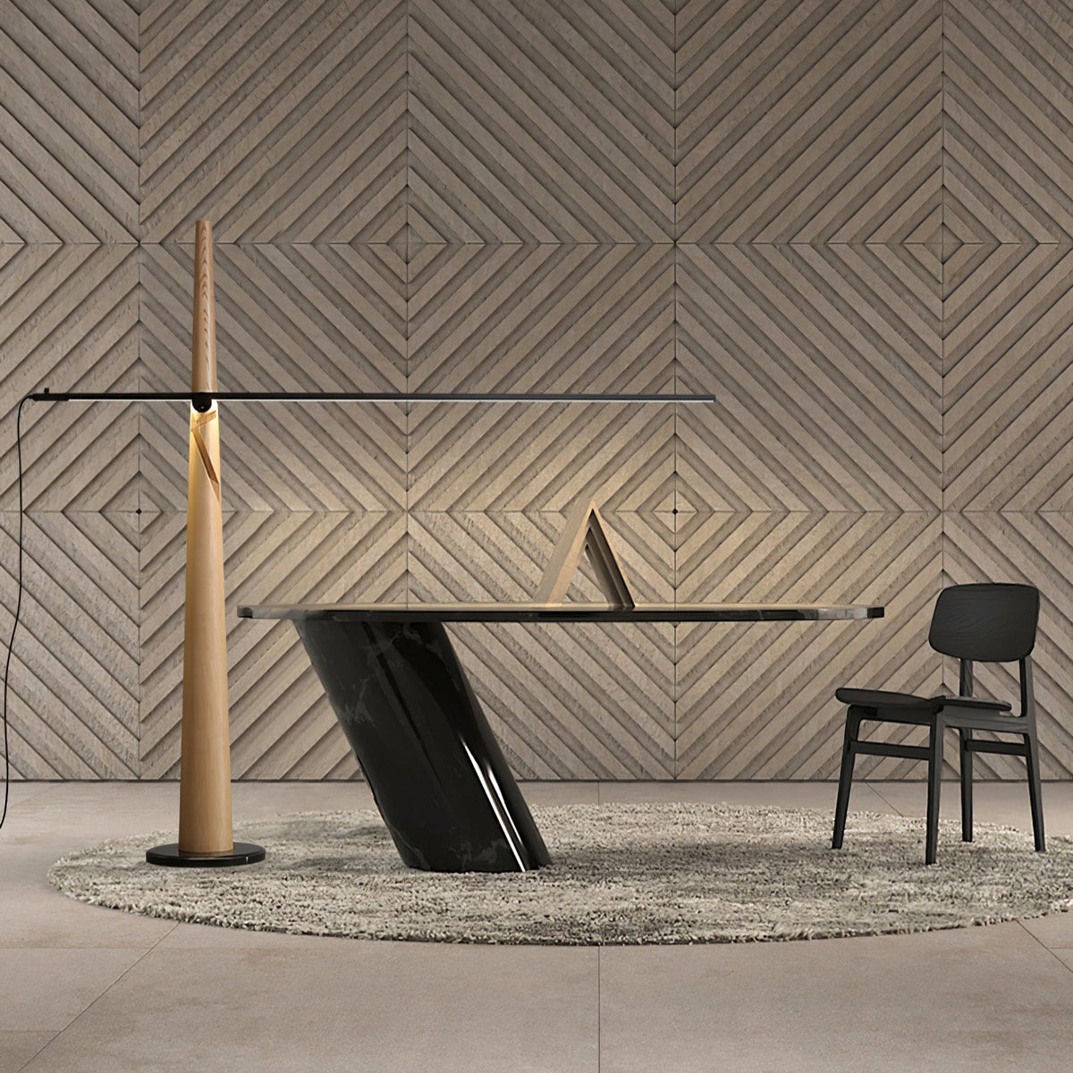 Ovelila lampada da terra minimalista in legno