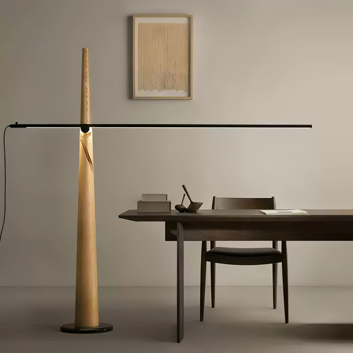 Ovelila lampada da terra minimalista in legno
