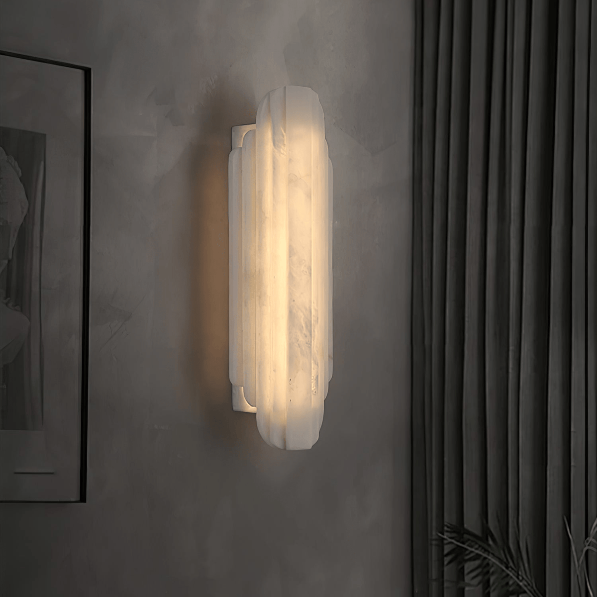 Avenanina lampada da parete in alabastro Stile Art Deco