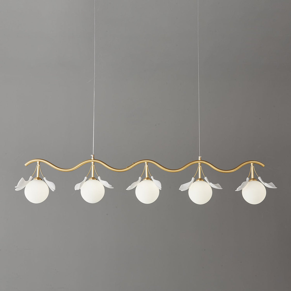 Hunell lampadario in ottone con Motivo Florale floreale
