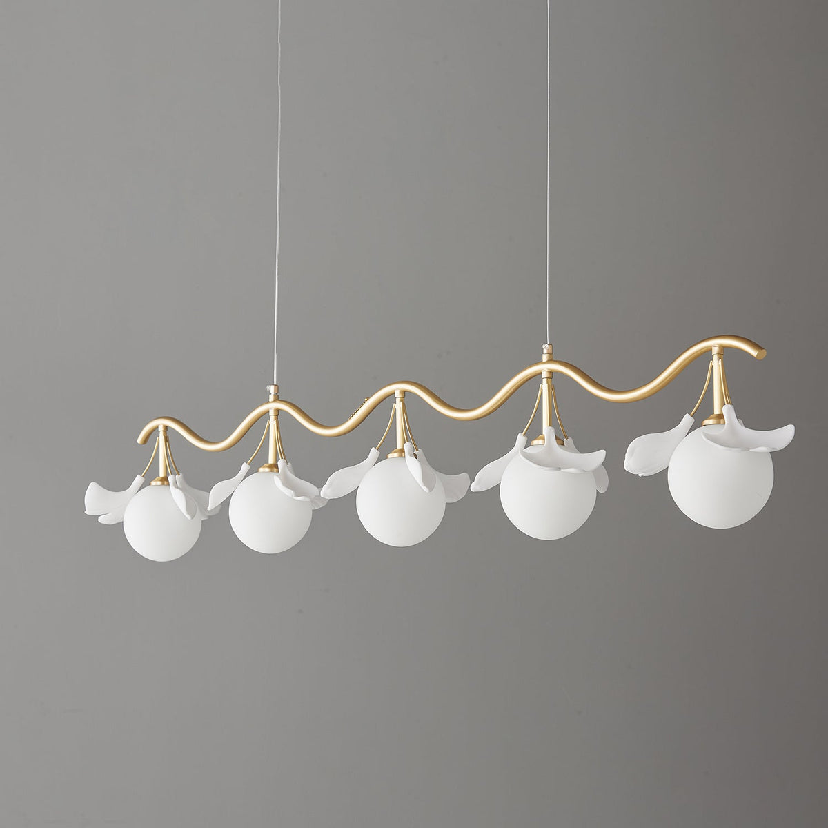 Hunell lampadario in ottone con Motivo Florale floreale